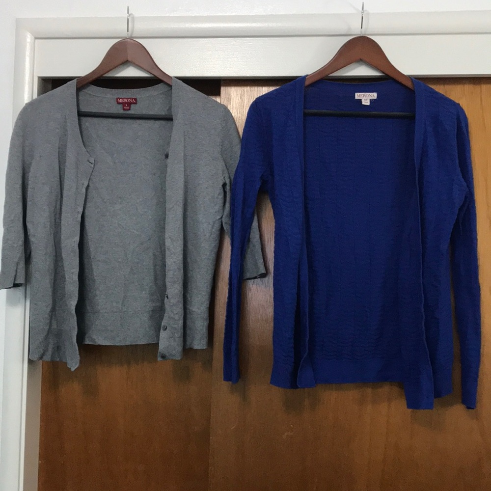 Two Merona cardigans